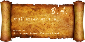 Brüszler Atilla névjegykártya